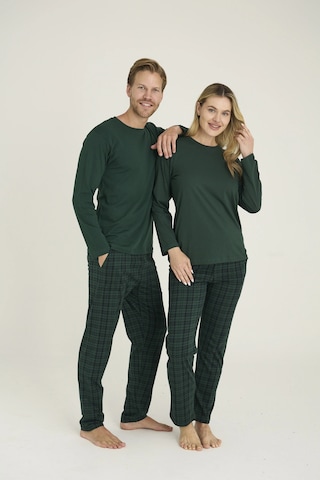 9273-k Kadın O.yaka Pijama Takım Yeşil