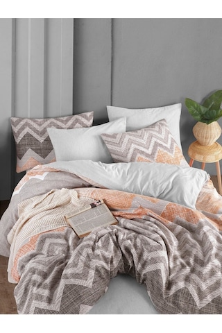 Mystory Home Lastikli Çarşaflı Çift Kişilik Nevresim Takımı Superior 200x220 Cm Gri