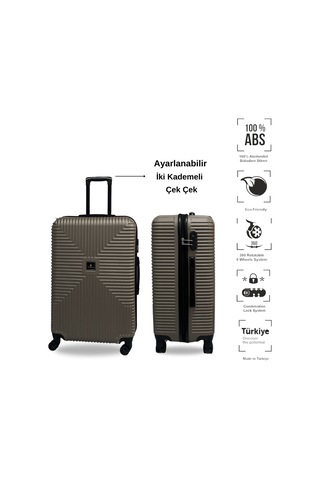 Anhelo Bowtie Abs Büyük Boy Valiz Gold