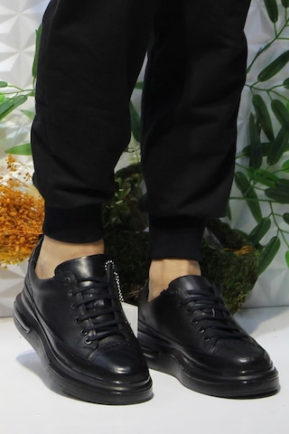 M.p 242 1870 Siyah Rahat Hakiki Deri Erkek Ayakkabı 001