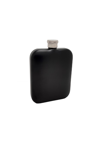 Çelik Üzeri Mat Siyah 5 Oz 150 ML Içki Matarası Py84Sy Siyah
