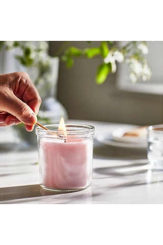 Bardakta Kokulu Mum, Pembe, 40 Saat, Yasemin Acı Kahverengi