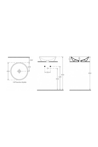 Isvea Sistema Y Soft Tezgah Üzeri Çanak Lavabo 45 Cm, Batarya Deliksiz Beyaz 10sy66045