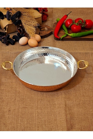Modabakır Büyük Boy Bakır Tava 27 Cm Model:852741p Bakır