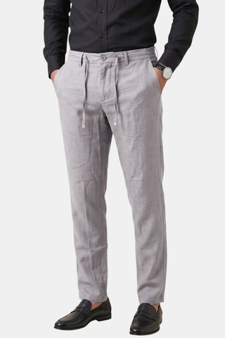 Rizzup Taş Slim Fit Likralı Keten Dokulu Lastikli Belli İpli Yazlık Erkek Pantolon 2603001