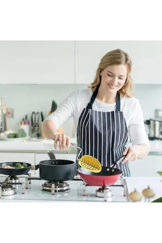 Tortilla Kızartma Maşası, Kaplama Çelik, Paslanmaz Çelik, Lastik Bantlı Mutfak Gereçleri, Paslanmaz Çelik