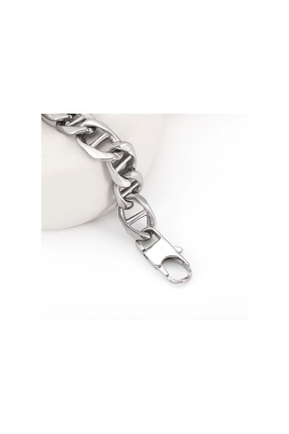 Yystore Erkek Küba Bileklik Kbl-3376 Paslanmaz Çelik Titanyum Çeliği Çelik