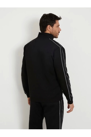Guess Erkek Yan Logolu Sweatshirt Siyah