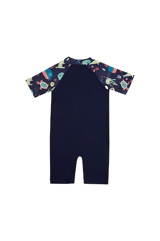 Uv Korumalı Kısa Kollu Tulum Bebek Çocuk Yüzücü Mayo 1910 Koyu Lacivert Koyu Lacivert