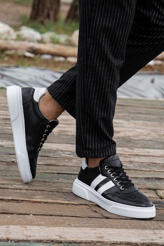 Saphiro Günlük Ortopedik Erkek Sneaker Spor Ayakkabı Siyah-beyaz