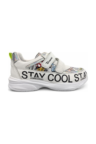 Papucumun Dünyası Kız Çocuk Hakiki Deri Çok Renkli Şık Sneaker
