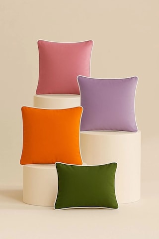 Turuncu Kırlent Kılıfı 2 Adet 45x45 Dekoratif Modern Kırlent