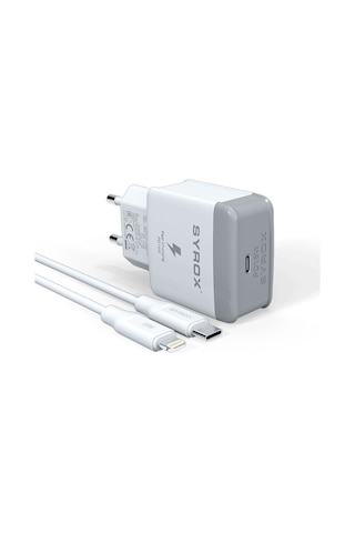 Syrox Pd18L 18W Pd Type-C To Lightning 3.0A Hızlı Şarj Cihazı