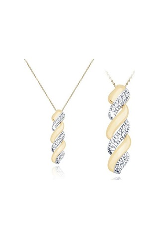 Tektaş - Sarı Beyaz Altın 14 Ayar Trend Kolye N11.46054