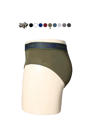 Kp Erkek Düz Pamuklu Haki Boxer Slip Boxer Haki