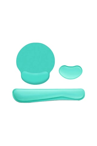 Hafızalı Köpükten Ergonomik Klavye Bilek Desteği, Lycra Kumaştan Fare Bilek Desteği, Kaymaz Kauçuk Tabanlı Mouse Pad Seti, Pembe D