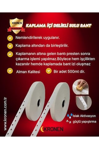 Kronen Delikli Sulu Kaplama Bantı - 1 Adet 500 Mt