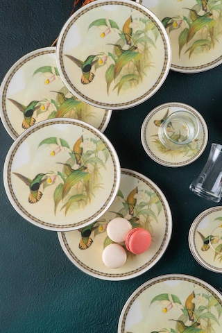 Acar Orina 18 Parça Porselen İkram Seti Çok Renkli