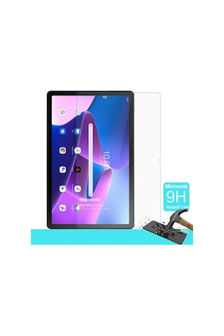Microsonic Lenovo Uyumlu Tab M10 Plus 3.Nesil 10.6`` (TB-125F-TB-128F) Tempered Glass Cam Ekran Koruyucu