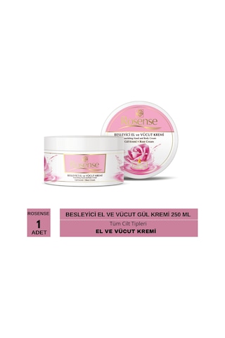 Rosense Gül Özlü Besleyici El ve Vücut Kremi 250 ML