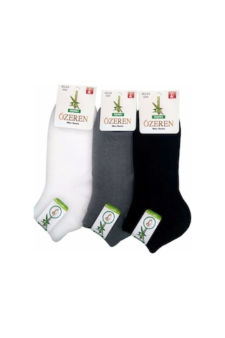 Özeren Bambu Erkek Patik Çorabı Dikişsiz 12 Çift 0025