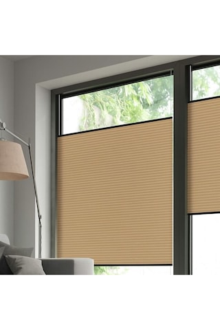 Perdema Yapışkanlı Honeycomb Plise %100 Karartma Cam Balkon Perdesi - Ofis Perdesi - Mutfak Perdesi - Salon Vizon