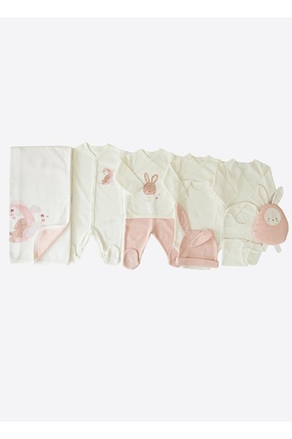 Kitikate Organik Sweet Rabbit 12'li Zıbın Set Ekru Ekru