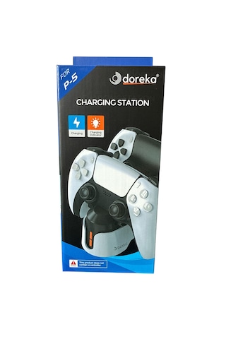 Doreka Ps5 Dualsense Şarj İstasyonu Playstation 5 Uyumlu Charging Station - Tp5-1501s Beyaz