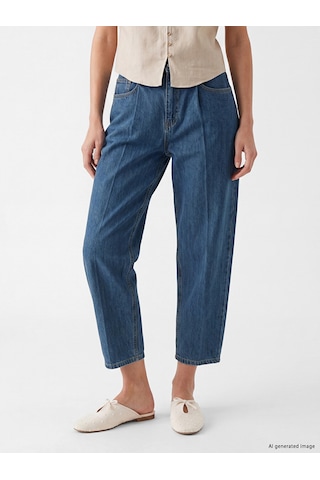Lcw Everyday İndigo Barrel Fit Kadın Jean Pantolon