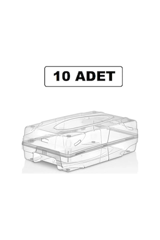 Bayev Kadın Ayakkabı Saklama Kutusu 10 Adet Şeffaf