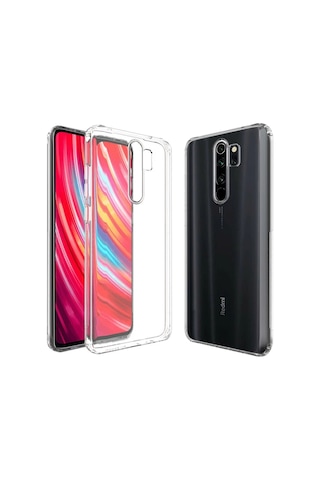 Xiaomi Redmi Note 8 Pro Kılıf Lüx Şeffaf Silikon Altın