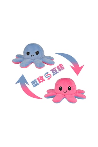Monyee Çift Taraflı Devriye Oynatabilir Ahtapot Bebek Yüz Değiştirme Oyuncak Yumuşak Peluş Oyuncağı 11-20cm Toptan Satış Diğer