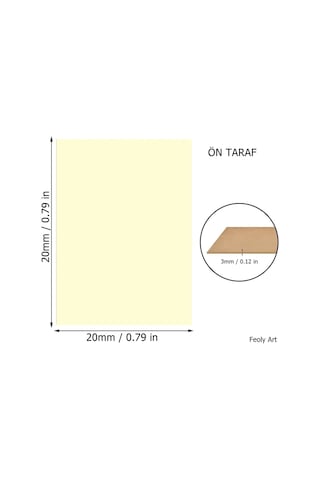 3 Mm 20x20 Mdf Plaka 10 Adet - Hobi, Maket, Ahşap El Sanatları İçin Uygun 10 Lu Paket 20 X 20