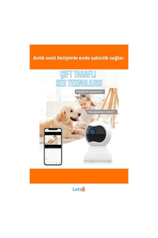 Çift Taraflı Ses Özellikli Wi Fi Güvenlik Kamerası