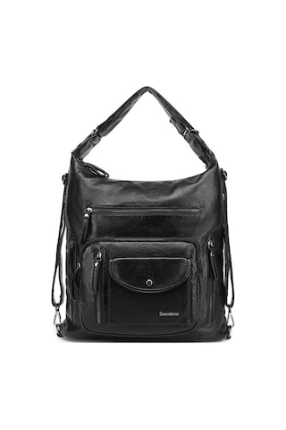 Yıkama Deri Hem Sırt Hem Omuz Kadın Çantası 21-k Barcelona 1580 Yeşil