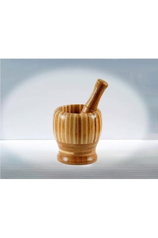 Bambu Havan Ahşap Büyük - Elm-01-750827 Renkli