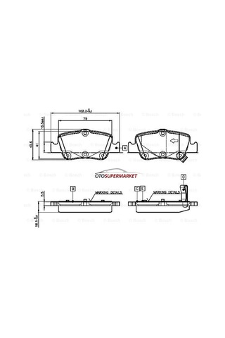 Toyota Corolla Uyumlu Ön ve Arka Fren Balatası 1.4 D4D 2007-2012 Bosch