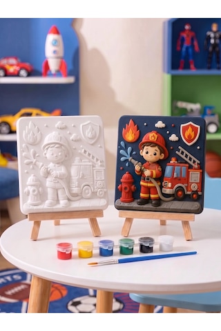 15x15 İtfaiyeci Çocuk Taş Boyama Seti Çocuk Ve Yetişkin Hobi Kiti 15x15 İtfaiyeci Çocuk Taş Boyama Seti Çocuk Ve Yetişkin Hobi Kiti