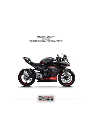 Cfmoto 450sr Forged Karbon Kaplama Ön Çamurluk Ve Ortası Sticker Etiket Modeli