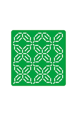 Sashiko Geometrik Çiçek Desenli Nakış Şablonu Yeniden Kullanılabilir Kumaş İşleme Stencil