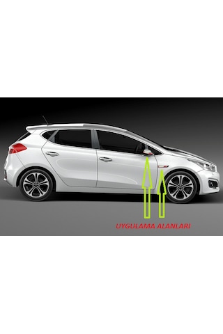 Kia GT Line Ceed Cerato Yan Aynalar Ve Çamurluk Yanı Damla Desen