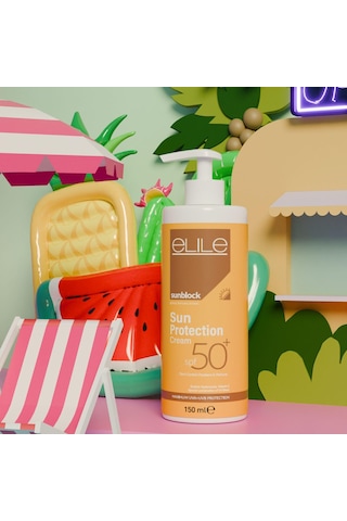 Elile Sunblock Sun Protection Güneş Koruma Kremi SPF50+ 150 ML