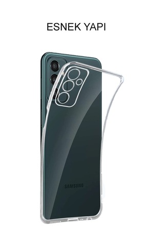 Samsung Galaxy Uyumlu M13 Kılıf Kamera Korumalı Şeffaf Silikon Kılıf