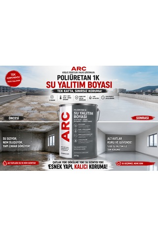 Pu Dış Cephe Yalıtım Boyası Uv Dirençli Esnek Güçlü Parlak Teras Çatı Otopark Yalıtım Boyası 1k Dekoratif Boya 1 KG