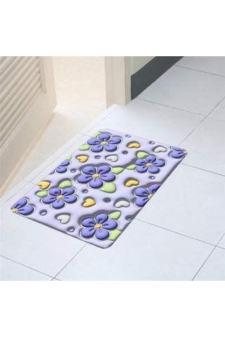 Su Emici Paspas Şık Tasarım Abdest Paspası Kaymaz Taban Banyo Paspası Diğer