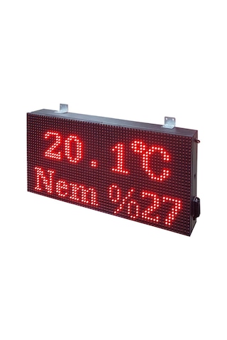 32x64cm Saat Tarih Sıcaklık Nem Göstergesi  Wi-fi kontrollü