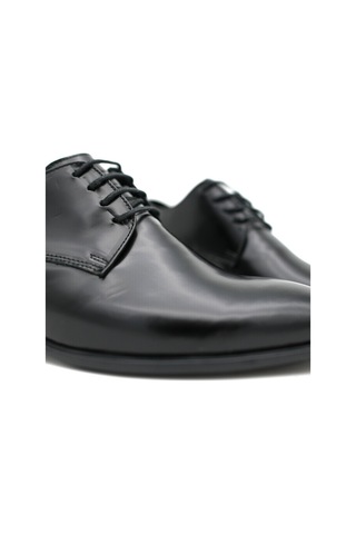 Alfa Erkek Hakiki Deri El Yapımı Siyah Klasik 7 Cm Boy Uzatan Ayakkabı Siyah