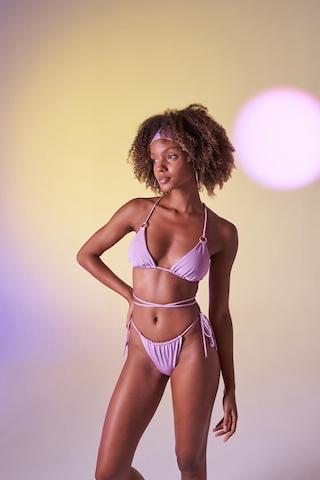 Holly Lolly Bağcıklı U Kesim Brezilya Model Slim Delphi Bikini Altı Pembe