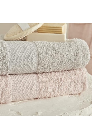 Karaca Home Sarah Anderson Alven 4 Parça Aile Banyo Seti, Pudra - Gri 6 Renk