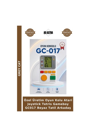 Özel Üretim Oyun Kolu Atari Joystick Tetris Gameboy Gc017 Beyaz Tatil Arkadaş